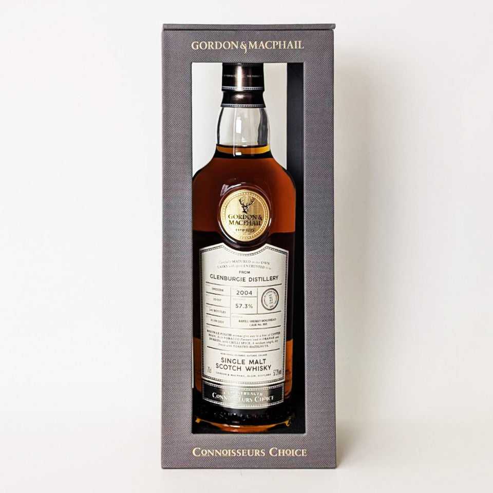 ウィスキー_スペイサイド/GORDON&MACPHAIL GLENBURGIE CONNOISSEURS CHOICE CASK STRENGTH(ゴードン&マクファイル グレンバーギー コニサーズ・チョイス カスク・ストレングス)21年 2004【正規輸入品】