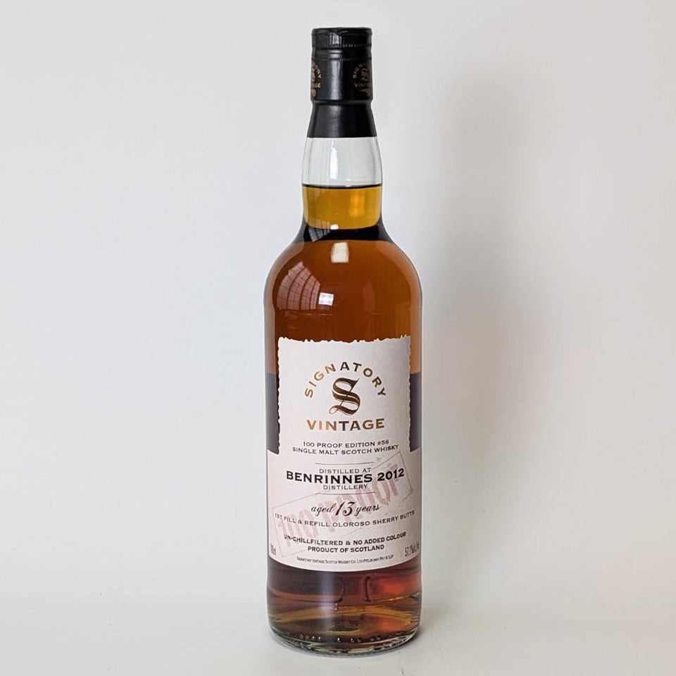 ウィスキー_スペイサイド／SIGNATORY VINTAGE 100 PROOF BENRINNES