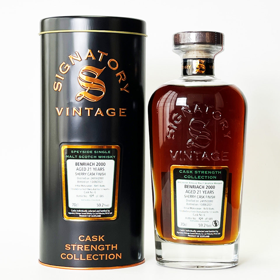 ウィスキー_スペイサイド/SIGNATORY VINTAGE BENRIACH CASK STRENGTH COLLECTION(シグナトリー・ヴィンテージ・ベンリアック・カスク・ストレングス・コレクション) 21年 2000 【正規輸入品】