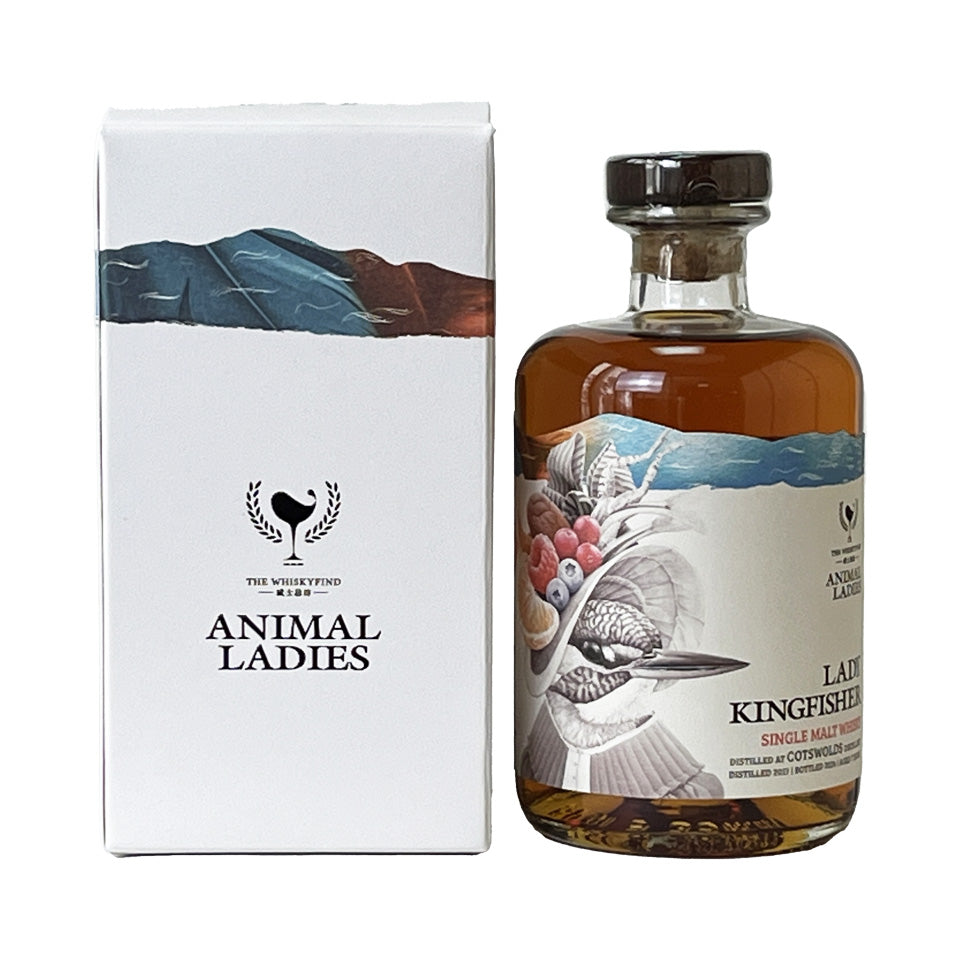 ウィスキー_イギリス/THE WHISKYFIND ANIMAL LADIES  Lady Kingfisher COTSWOLDS(ウイスキーファインド アニマル・レディーズ レディー・キングフィッシャー コッツウォルズ)7年 2017【正規輸入品】