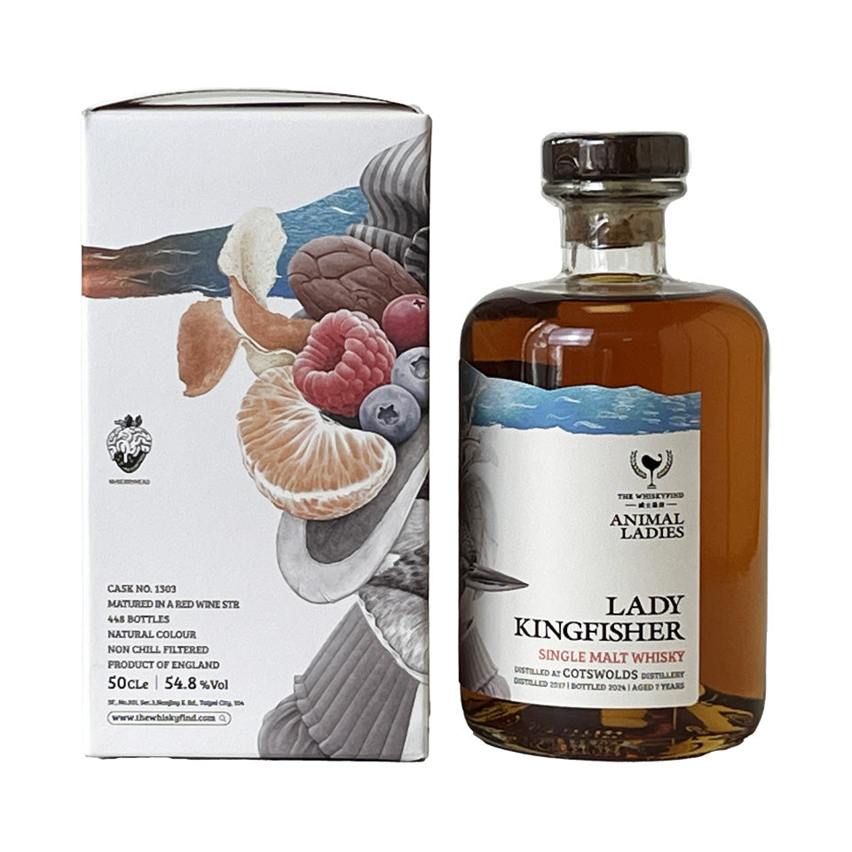 ウィスキー_イギリス/THE WHISKYFIND ANIMAL LADIES  Lady Kingfisher COTSWOLDS(ウイスキーファインド アニマル・レディーズ レディー・キングフィッシャー コッツウォルズ)7年 2017【正規輸入品】