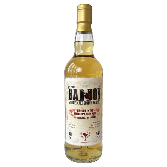 ウィスキー_スペイサイド/THE WHISKYFIND BAD BOY #1 Speyside FINISHED IN THE PEATED CASK FROM MULL(ウィスキーファインド バッド・ボーイ #1 レダイグ・フィニッシュ)7年 2016【正規輸入品】