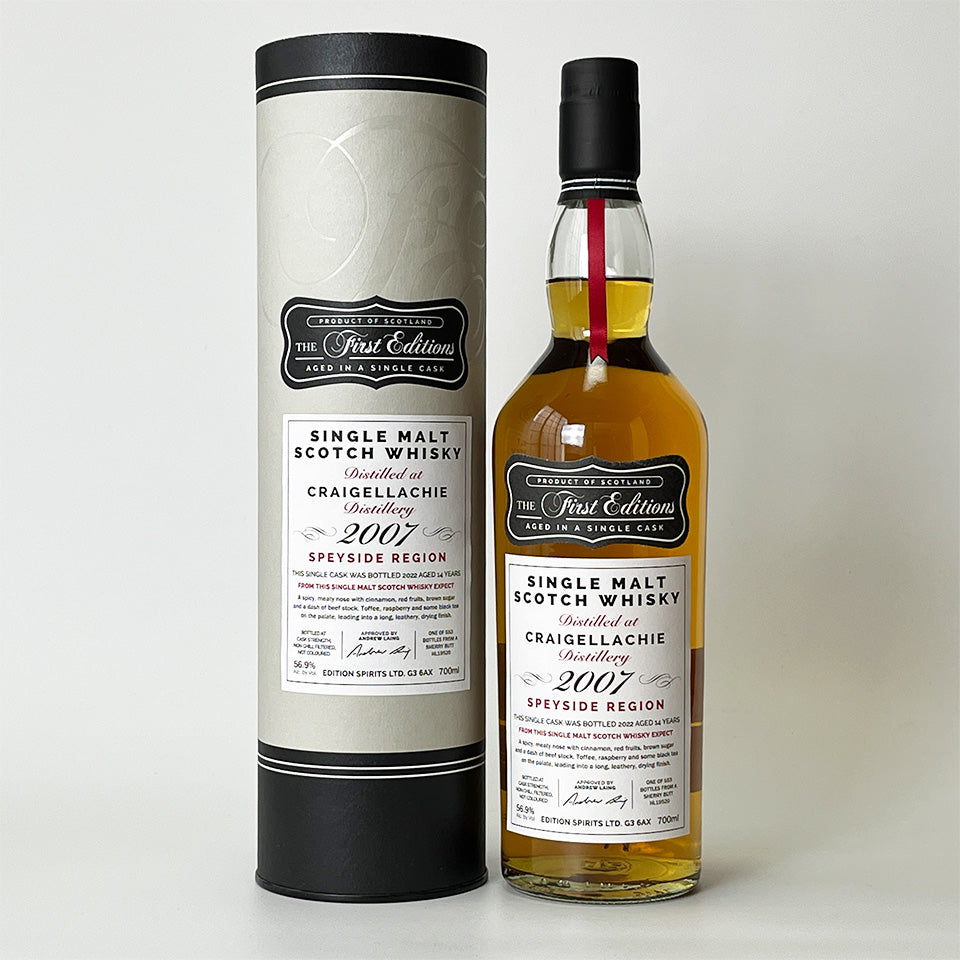ウィスキー_スペイサイド/CRAIGELLACHIE THE FIRST EDITIONS SINGLE CASK CASK STRENGTH(クライゲラキ ファーストエディションス シングル・カスク カスク・ストレングス) 14年 2007【正規輸入品】