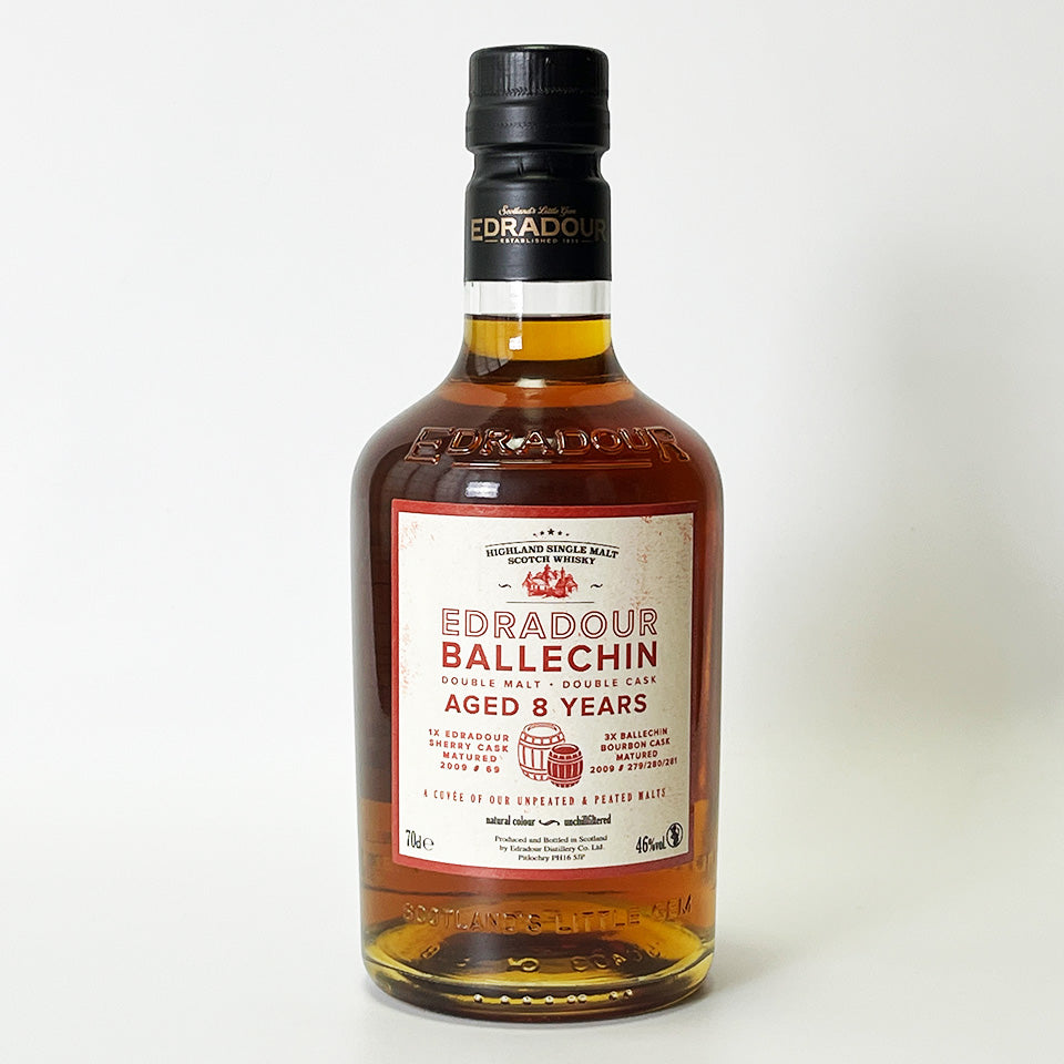 ウィスキー_ハイランド/EDRADOUR BALLECHIN AGED 8 YEARS DOUBLE MALT DOUBLE CASK CUVEE(エドラダワー バレッヒェン ダブル・モルト ダブル・カスク キュベ) 8年【正規輸入品】