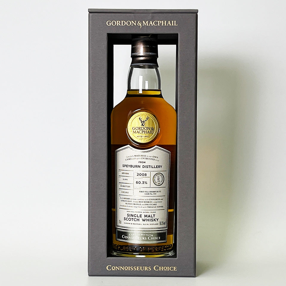 ウィスキー_スペイサイド/GORDON&MACPHAIL SPEYBURN CASK STRENGTH CONNOISSEURS CHOICE(ゴードン&マクファイル スペイバーン コニサーズ・チョイス カスク・ストレングス)12年 2008【正規輸入品】
