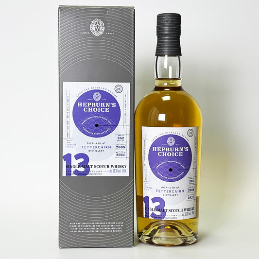 ウィスキー_ハイランド/HEPBURN'S CHOICE FETTERCAIRN SINGLE CASK FOR JIS(ヘップバーンズ チョイス フェッターケアン シングル・カスク)13年 2008【正規輸入品】