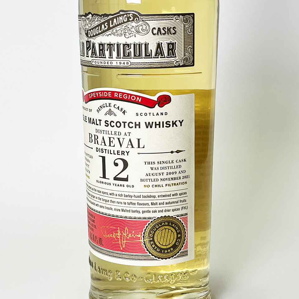 ウィスキー_スペイサイド/OLD PARTICULAR BRAEVAL SINGLE CASK CASK STRENGTH(オールド・パティキュラー ブレイヴァル シングル・カスク)12年 2009【正規輸入品】