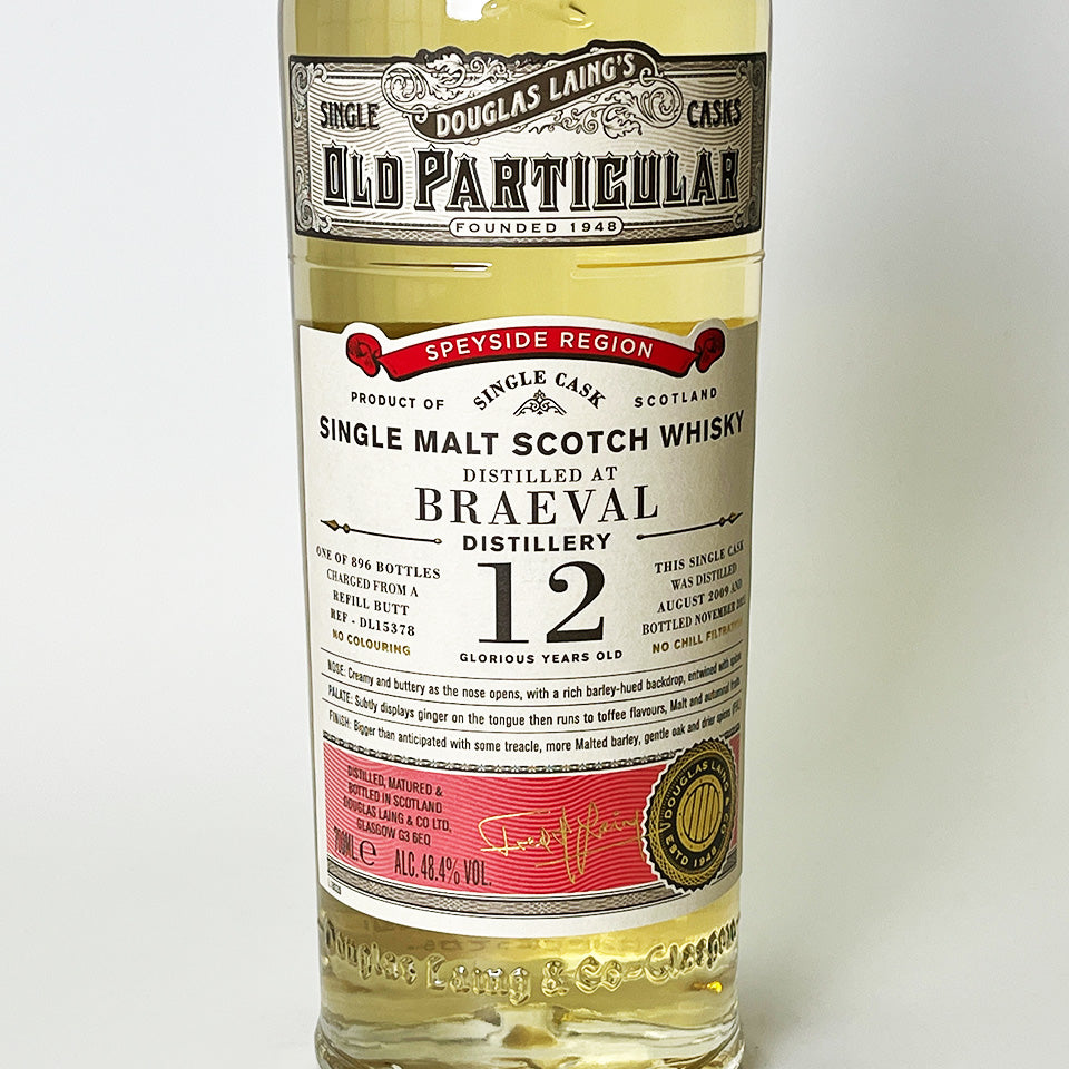 ウィスキー_スペイサイド/OLD PARTICULAR BRAEVAL SINGLE CASK CASK STRENGTH(オールド・パティキュラー ブレイヴァル シングル・カスク)12年 2009【正規輸入品】