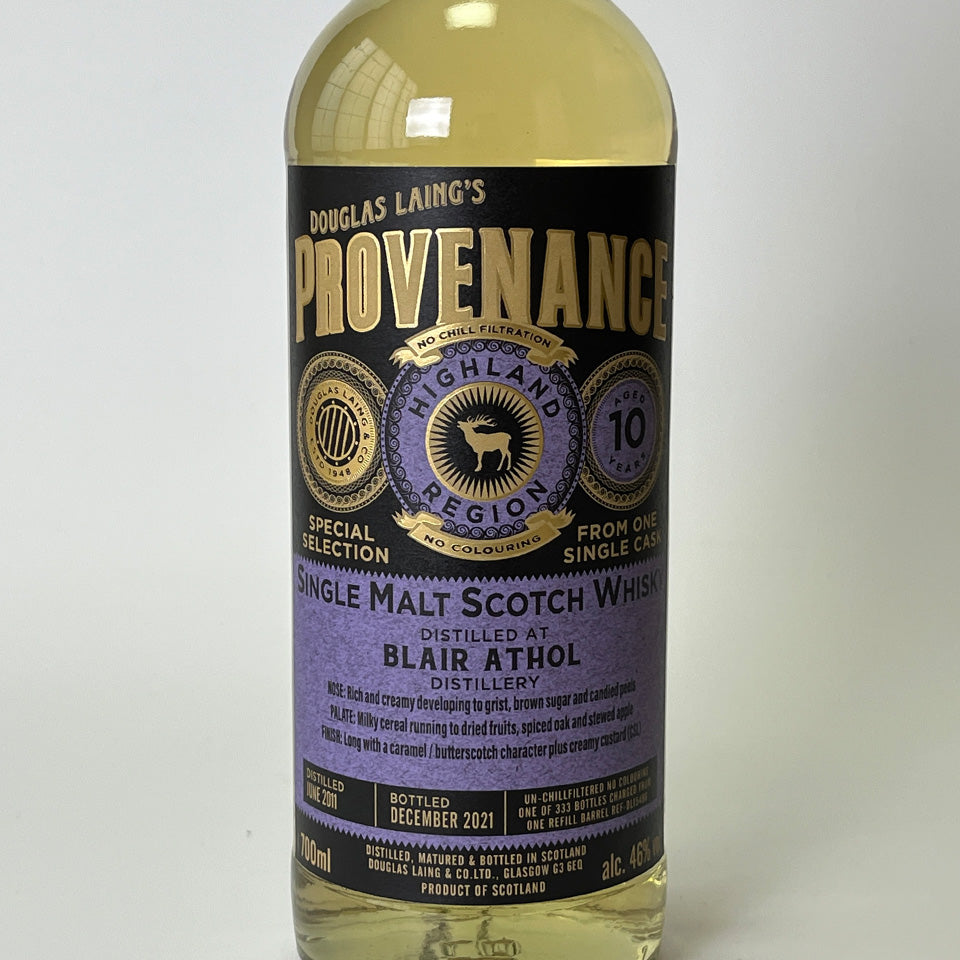 ウィスキー_ハイランド/PROVENANCE BLAIR ATHOL SINGLE CASK(プロヴェナンス ブレア・アソール シングル・カスク)10年 2011【正規輸入品】