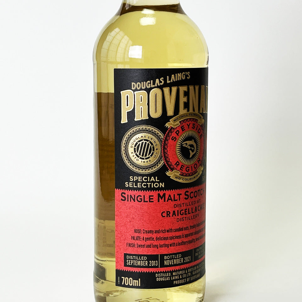ウィスキー_スペイサイド/PROVENANCE CRAIGELLACHIE SINGLE CASK(プロヴェナンス クライゲラキ シングル・カスク)8年 2013【正規輸入品】