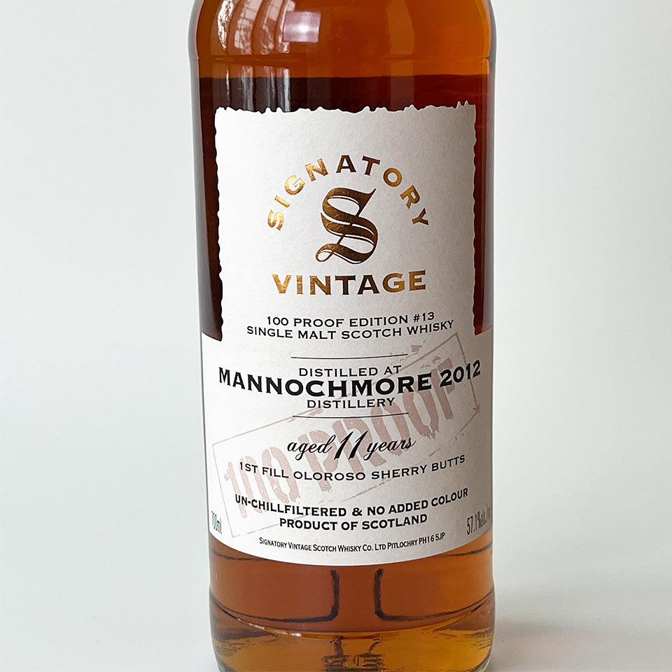 ウィスキー_スペイサイド/SIGNATORY VINTAGE 100 PROOF EDITION MANNOCHMORE(シグナトリー・ヴィンテージ 100プルーフ・エディション マノックモア) 11年 2012【正規輸入品】