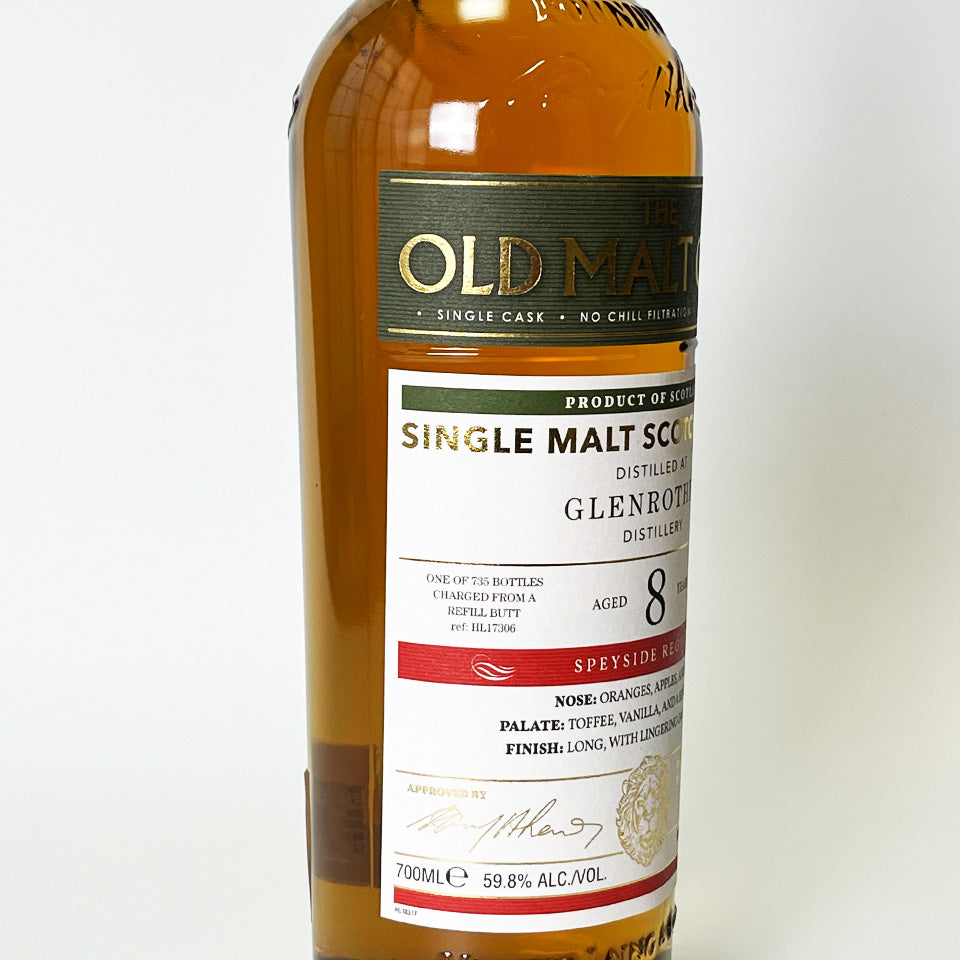 ウィスキー_スペイサイド/THE OLD MALT CASK GLENROTHES SINGLE CASK CASK STRENGTH(ザ・オールド・モルト・カスク グレンロセス シングル・カスク カスク・ストレングス)8年 2011【正規輸入品】