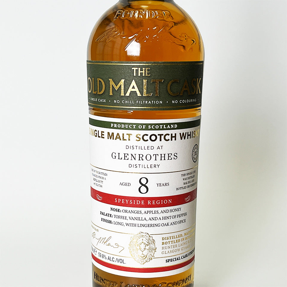 ウィスキー_スペイサイド/THE OLD MALT CASK GLENROTHES SINGLE CASK CASK STRENGTH(ザ・オールド・モルト・カスク グレンロセス シングル・カスク カスク・ストレングス)8年 2011【正規輸入品】