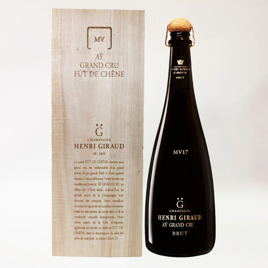 Henri Giraud Cuvée Feu de Chene Brut MV17 with wooden gift box