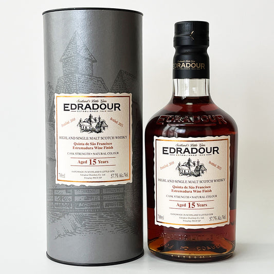 ウィスキー_ハイランド／EDRADOUR ESTREMADURA WINES CASK FINISH CASK STRENGTH（エドラダワー ポートスタイル・ワイン樽熟成）15年 2010【正規輸入品】