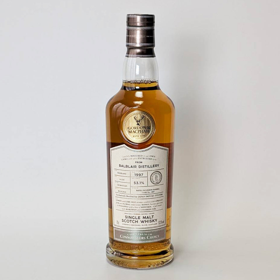 ウィスキー_ハイランド／GORDON&MACPHAIL BALBLAIR CONNOISSEURS CHOICE CASK STRENGTH FOR JIS（ゴードン＆マクファイル バルブレア コニサーズ・チョイス カスク・ストレングス）27年 1997【正規輸入品】