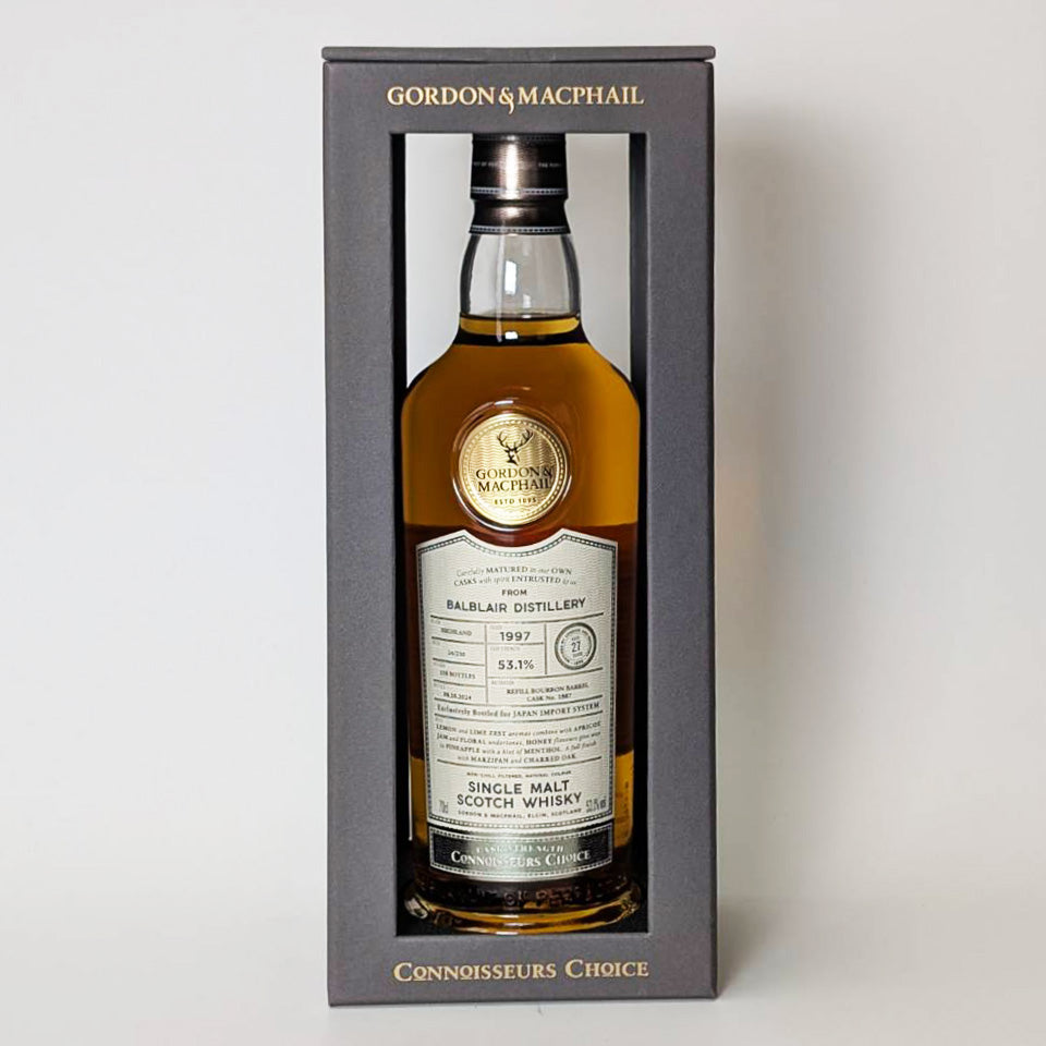 ウィスキー_ハイランド／GORDON&MACPHAIL BALBLAIR CONNOISSEURS CHOICE CASK STRENGTH FOR JIS（ゴードン＆マクファイル バルブレア コニサーズ・チョイス カスク・ストレングス）27年 1997【正規輸入品】