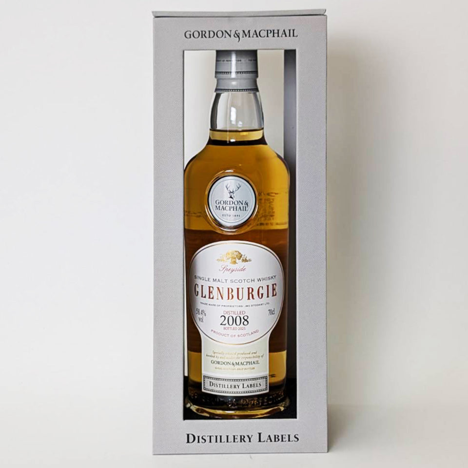 ウィスキー_スペイサイド／ GORDON&MACPHAIL GLENBURGIE CASK STRENGTH FOR JIS（ゴードン＆マクファイル グレンバーギー カスク・ストレングス）2008【正規輸入品】