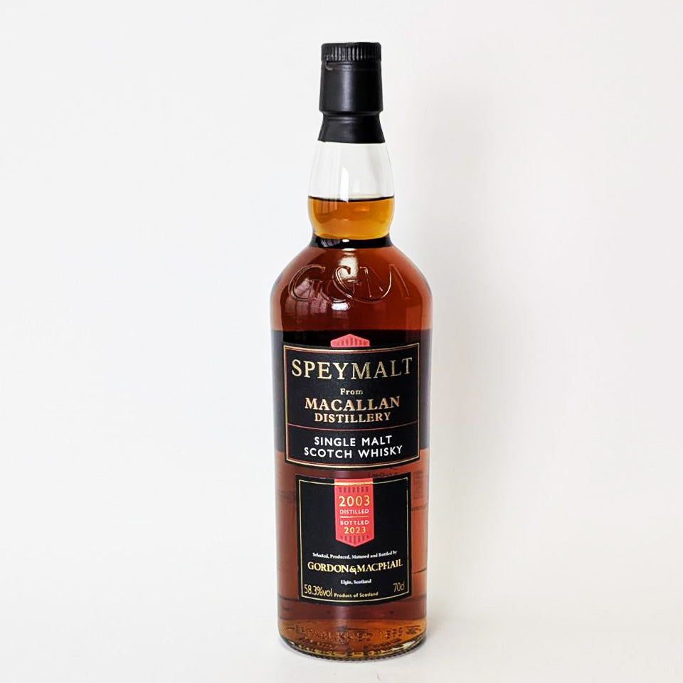 ウィスキー_スペイサイド／GORDON&MACPHAIL SPEYMALT FROM MACALLAN SINGLE CASK CASK STRENGTH FOR JIS（ゴードン＆マクファイル スペイモルト フロム マッカラン シングルカスク カスクストレングス）20年 2003【正規輸入品】