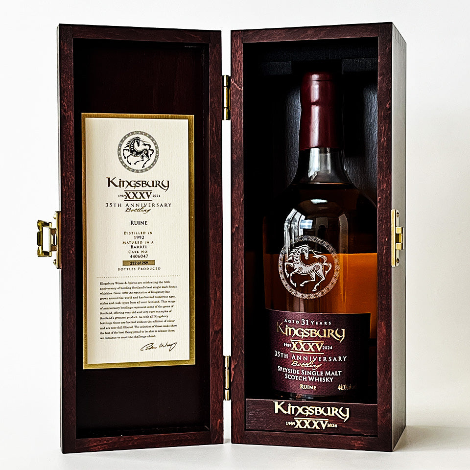 ウィスキー_スペイサイド／Kingsbury 35TH ANNIVERSARY Ruine（キングスバリー 35周年記念ボトル ルーイーン）31年 1992【正規輸入品】