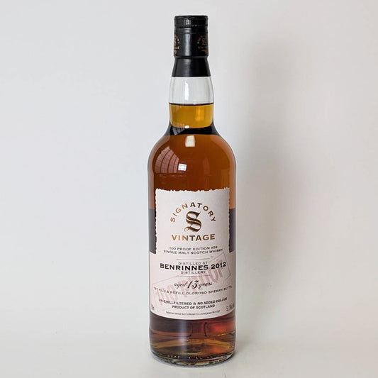 ウィスキー_スペイサイド／SIGNATORY VINTAGE 100 PROOF BENRINNES（シグナトリー・ヴィンテージ 100プルーフ・エディション ベンリネス）13年 2012【正規輸入品】
