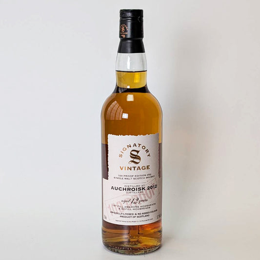 ウィスキー_スペイサイド／SIGNATORY VINTAGE 100 PROOF EDITION AUCHROISK（シグナトリー・ヴィンテージ 100プルーフ・エディション オスロスク）12年 2012【正規輸入品】