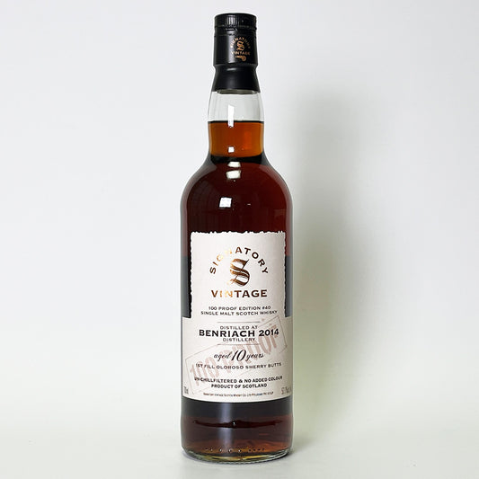 ウィスキー_スペイサイド／SIGNATORY VINTAGE 100 PROOF EDITION BENRIACH （シグナトリー・ヴィンテージ  100プルーフ・エディション ベンリアック）10年 2014 【正規輸入品】