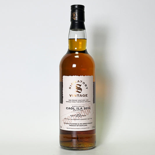 ウィスキー_アイラ／SIGNATORY VINTAGE 100 PROOF EDITION CAOL ILA（シグナトリー・ヴィンテージ 100プルーフ・エディション カリラ）10年 2014【正規輸入品】