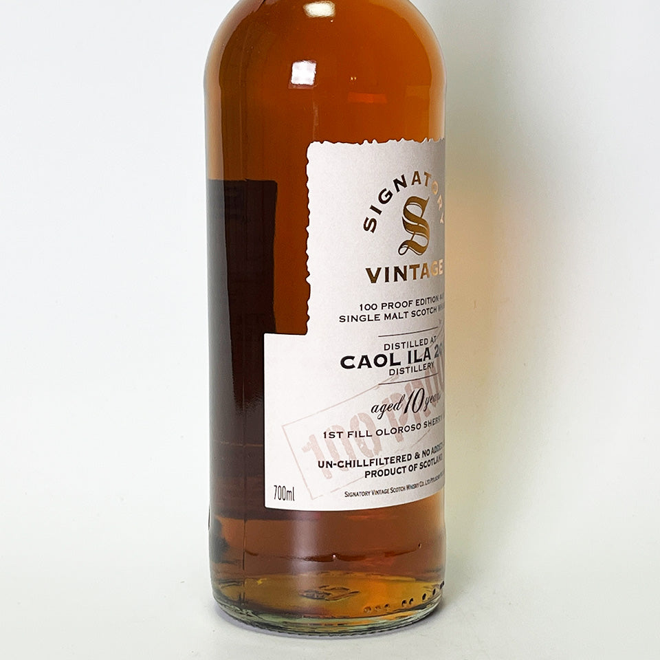 ウィスキー_アイラ／SIGNATORY VINTAGE 100 PROOF EDITION CAOL ILA（シグナトリー・ヴィンテージ 100プルーフ・エディション カリラ）10年 2014【正規輸入品】