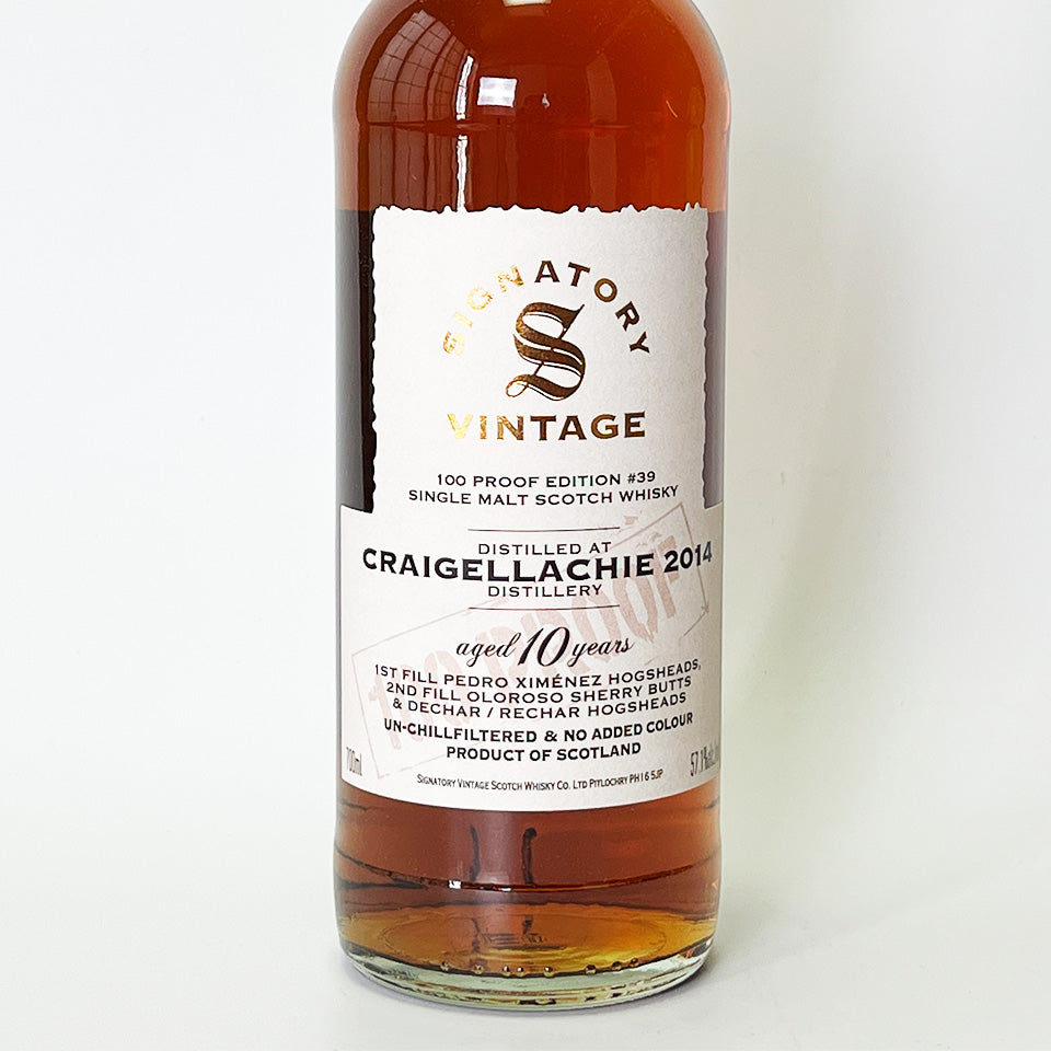 Speyside Whisky / SIGNATORY VINTAGE 100 PROOF EDITION CRAIGELLACHIE 10 Year Old 2014 [Official Import]