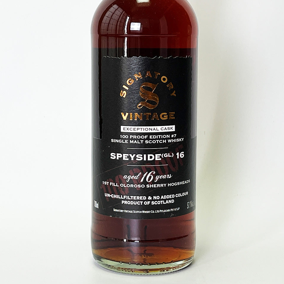 Speyside Whisky / SIGNATORY VINTAGE 100 PROOF EDITION Exceptional Cask Speyside (GL) 16 Year Old (Signatory Vintage 100 Proof Edition Exceptional Cask Speyside) 16 Year Old [Official Import]