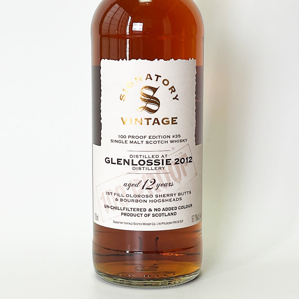 Speyside Whisky / SIGNATORY VINTAGE 100 PROOF EDITION GLENLOSSIE 12 Year Old 2012 [Official Import]