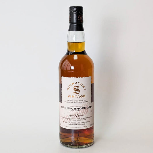 ウィスキー_スペイサイド／SIGNATORY VINTAGE 100 PROOF EDITION MANNOCHMORE（シグナトリー・ヴィンテージ 100プルーフ・エディション マノックモア）11年 2014【正規輸入品】