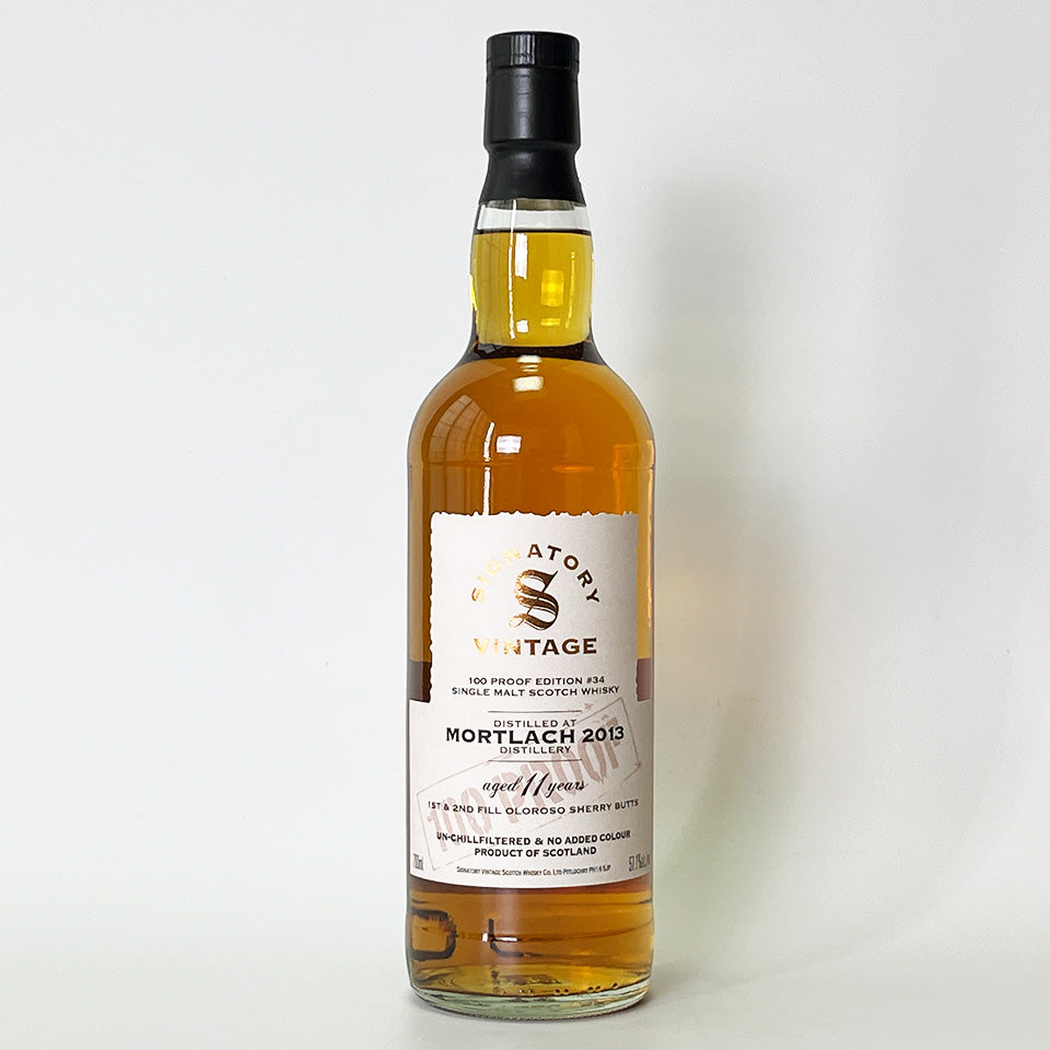 ウィスキー_スペイサイド／SIGNATORY VINTAGE 100 PROOF EDITION MORTLACH（シグナトリー・ヴィンテージ 100プルーフ・エディション モートラック）11年 2013【正規輸入品】