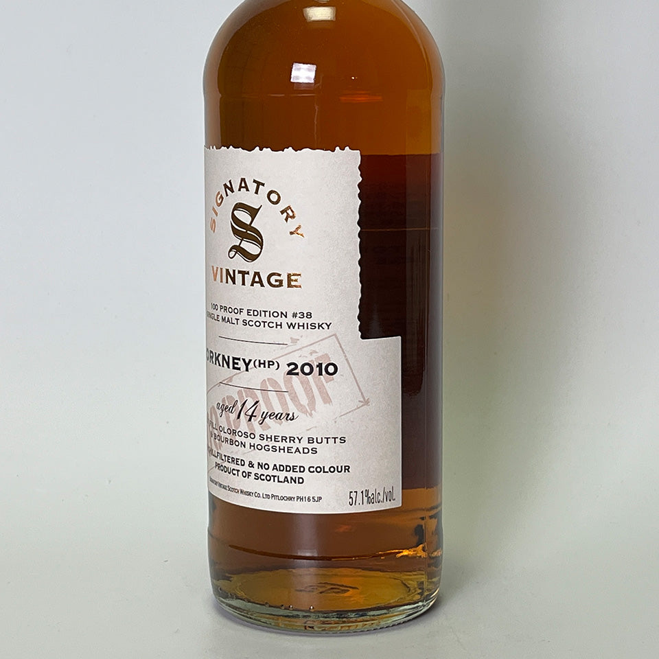 ウィスキー_アイランズ／SIGNATORY VINTAGE 100 PROOF EDITION ORKNEY(HP)（シグナトリー・ヴィンテージ 100プルーフ・エディション オークニー）14年 2010【正規輸入品】