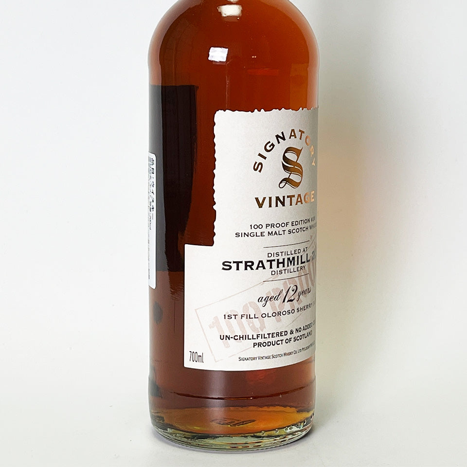 ウィスキー_スペイサイド／SIGNATORY VINTAGE 100 PROOF EDITION STRATHMILL（シグナトリー・ヴィンテージ 100プルーフ・エディション ストラスミル）12年 2012【正規輸入品】