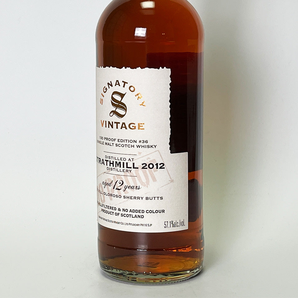 ウィスキー_スペイサイド／SIGNATORY VINTAGE 100 PROOF EDITION STRATHMILL（シグナトリー・ヴィンテージ 100プルーフ・エディション ストラスミル）12年 2012【正規輸入品】