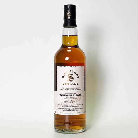ウィスキー_スペイサイド／SIGNATORY VINTAGE 100 PROOF EDITION TORMORE（シグナトリー・ヴィンテージ 100プルーフ・エディション トーモア）9年 2015【正規輸入品】