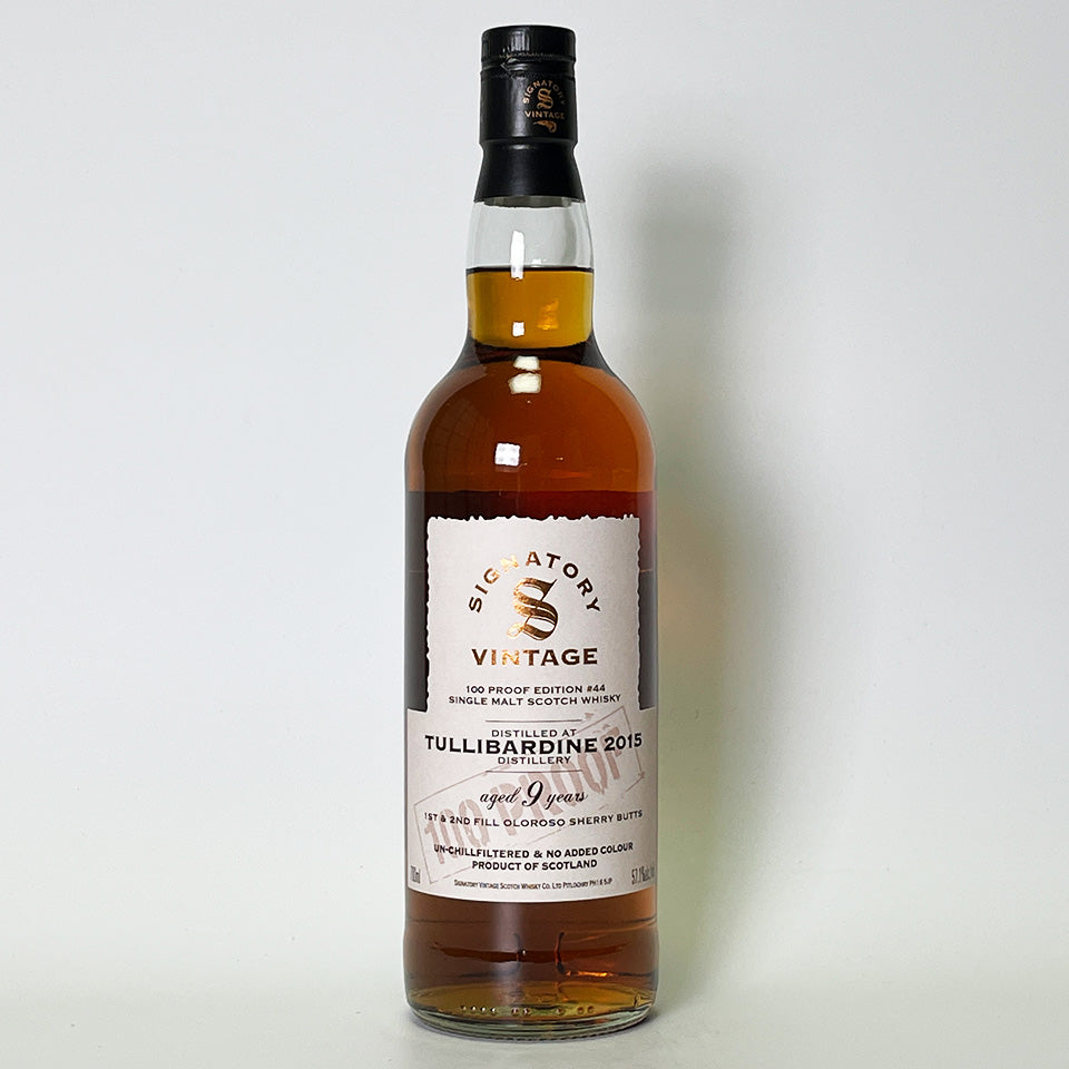 ウィスキー_ハイランド／SIGNATORY VINTAGE 100 PROOF EDITION TULLIBARDINE（シグナトリー・ヴィンテージ 100プルーフ・エディション タリバーディン）9年 2015【正規輸入品】