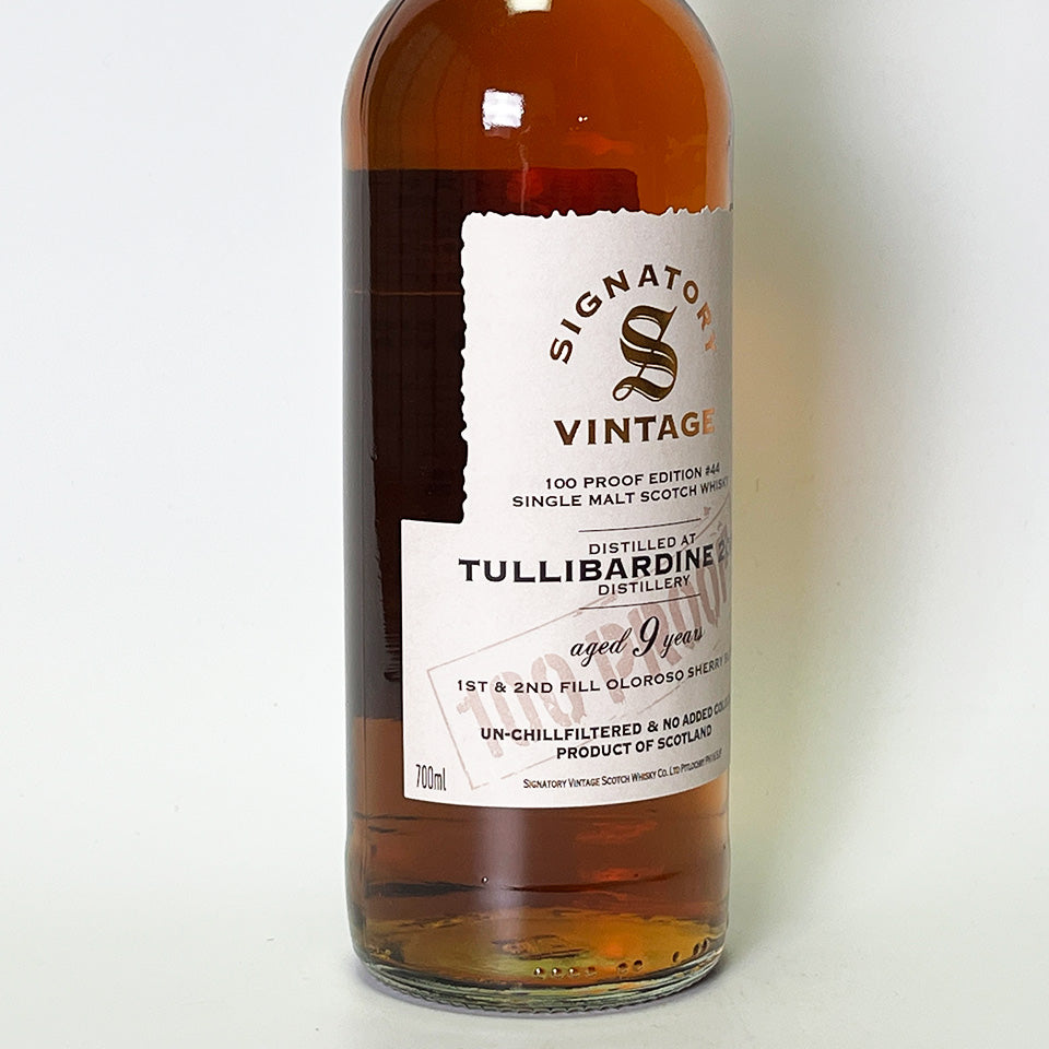 ウィスキー_ハイランド／SIGNATORY VINTAGE 100 PROOF EDITION TULLIBARDINE（シグナトリー・ヴィンテージ 100プルーフ・エディション タリバーディン）9年 2015【正規輸入品】