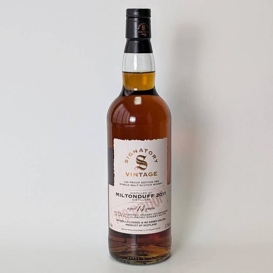 ウィスキー_スペイサイド／SIGNATORY VINTAGE 100 PROOF MILTONDUFF（シグナトリー・ヴィンテージ 100プルーフ・エディション ミルトンダフ）14年 2011【正規輸入品】