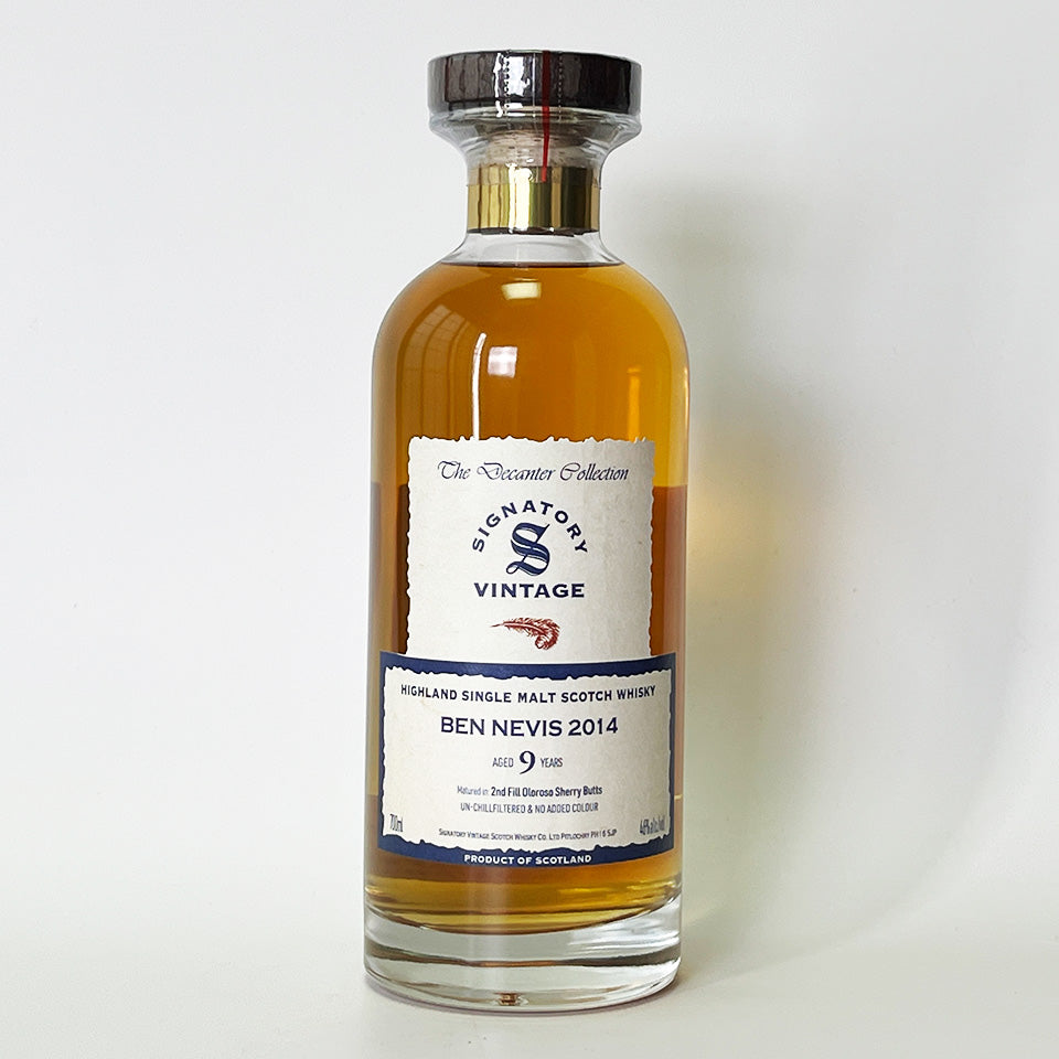 ウィスキー_ハイランド／SIGNATORY VINTAGE BEN NEVIS IBISCO DECANTER（シグナトリー・ヴィンテージ ベンネヴィス イビスコ・デキャンタ）9年 2014【正規輸入品】
