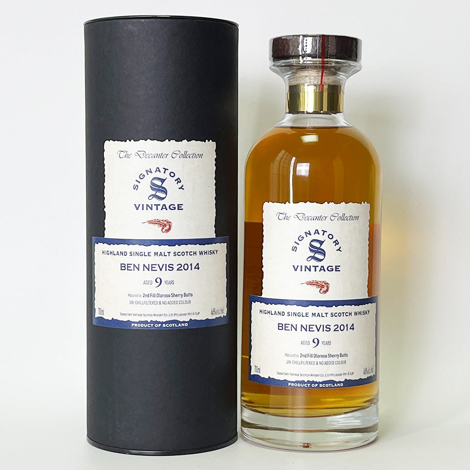 ウィスキー_ハイランド／SIGNATORY VINTAGE BEN NEVIS IBISCO DECANTER（シグナトリー・ヴィンテージ ベンネヴィス イビスコ・デキャンタ）9年 2014【正規輸入品】