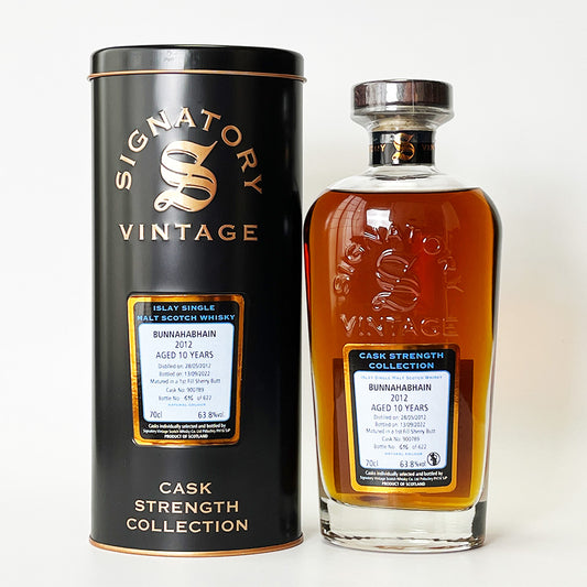 ウィスキー_アイラ／SIGNATORY VINTAGE BUNNAHABHAIN CASK STRENGTH COLLECTION（シグナトリー・ヴィンテージ・ブナハーブン・カスク・ストレングス・コレクション） 10年 2012 【正規輸入品】