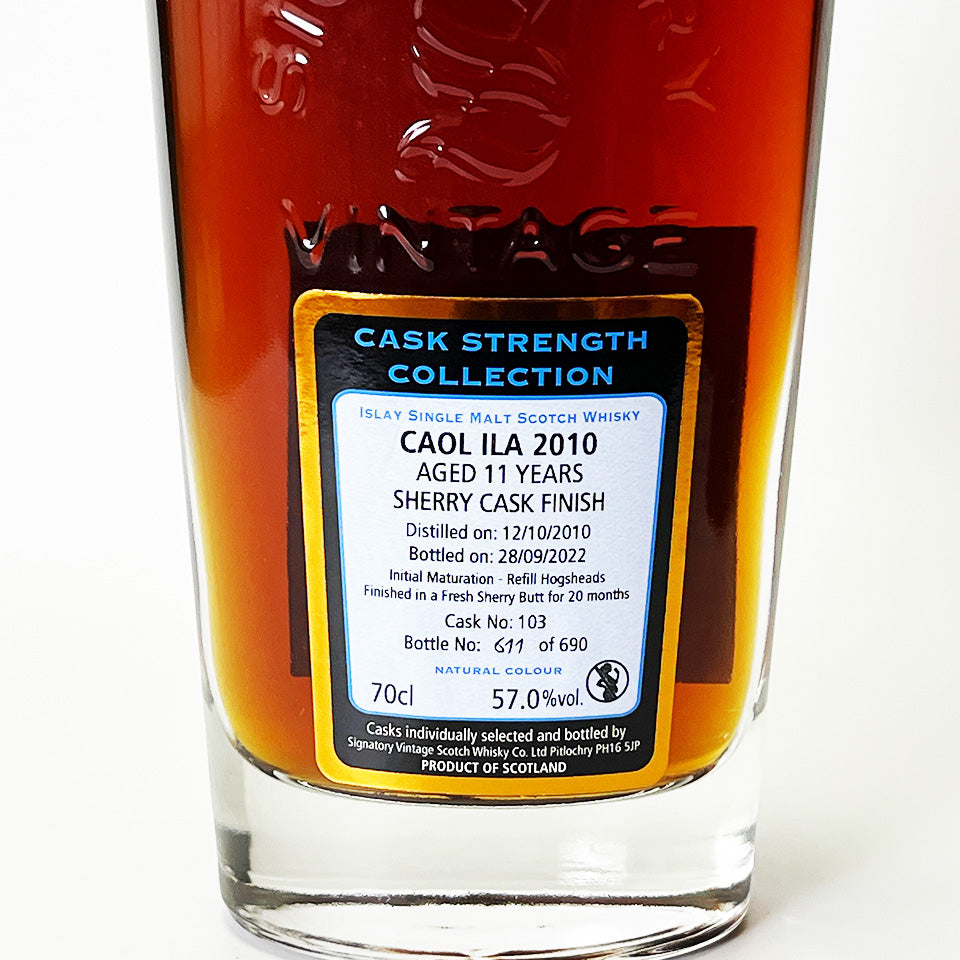ウィスキー_アイラ／SIGNATORY VINTAGE CAOL ILA CASK STRENGTH COLLECTION（シグナトリー・ヴィンテージ・カリラ カスク・ストレングス・コレクション） 11年 2010 【正規輸入品】