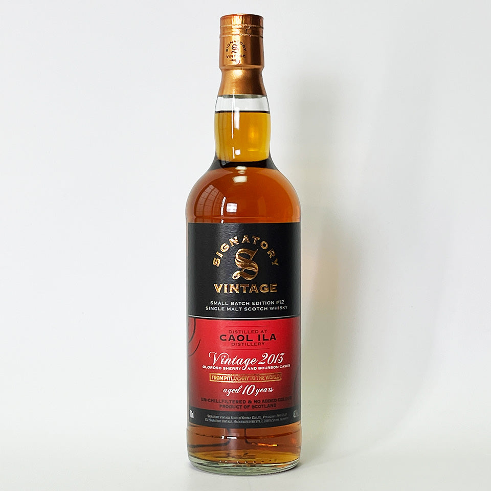 ウィスキー_アイラ／SIGNATORY VINTAGE SMALL BATCH EDITION CAOL ILA OLOROSO SHERRY AND BOURBON CASKS（シグナトリー・ヴィンテージ スモール・バッチ・エディション カリラ オロロソ・シェリー＆バーボン樽熟成）10年 2013【正規輸入品】