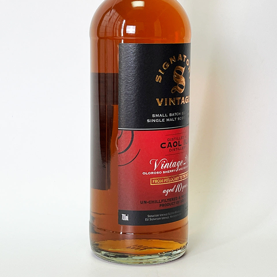 ウィスキー_アイラ／SIGNATORY VINTAGE SMALL BATCH EDITION CAOL ILA OLOROSO SHERRY AND BOURBON CASKS（シグナトリー・ヴィンテージ スモール・バッチ・エディション カリラ オロロソ・シェリー＆バーボン樽熟成）10年 2013【正規輸入品】