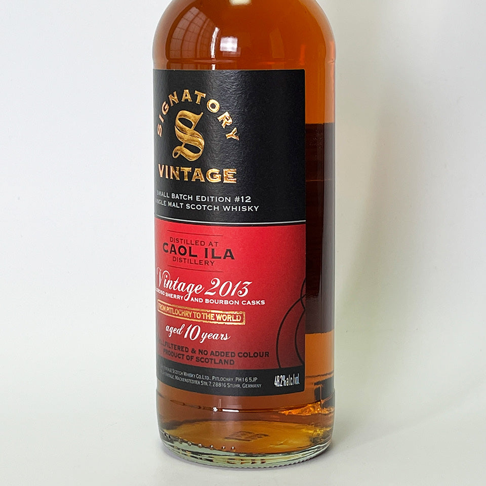 ウィスキー_アイラ／SIGNATORY VINTAGE SMALL BATCH EDITION CAOL ILA OLOROSO SHERRY AND BOURBON CASKS（シグナトリー・ヴィンテージ スモール・バッチ・エディション カリラ オロロソ・シェリー＆バーボン樽熟成）10年 2013【正規輸入品】