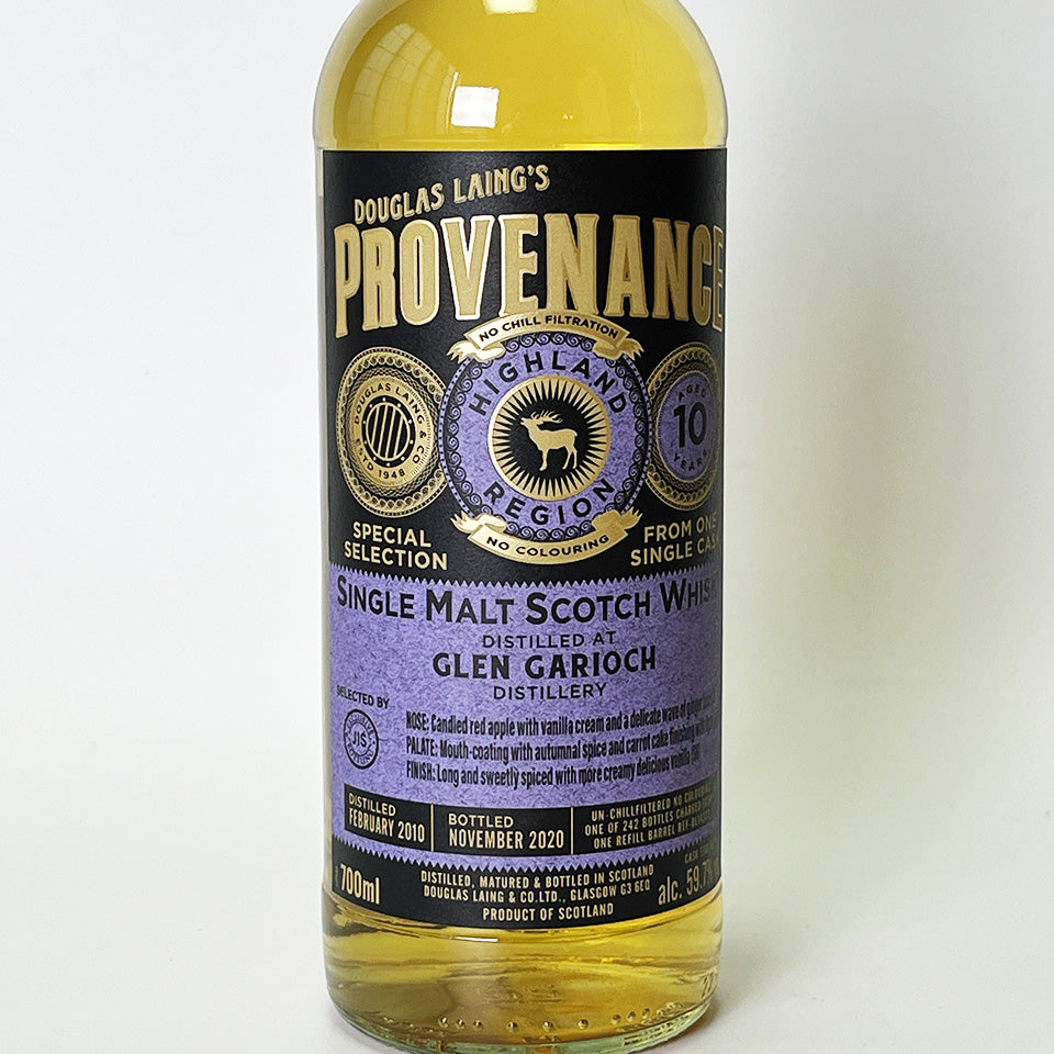 Highland Whisky / PROVENANCE CLEN GARIOCH SINGLE CASK CASK STRENGTH (Provenance Glen Garioch Single Cask Cask Strength) 10 Years Old 2010 [Official Import]