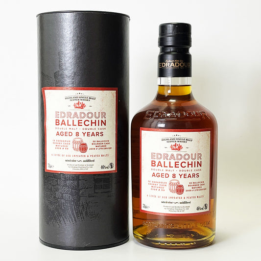 ウィスキー_ハイランド／EDRADOUR BALLECHIN AGED 8 YEARS DOUBLE MALT DOUBLE CASK CUVEE（エドラダワー バレッヒェン ダブル・モルト ダブル・カスク キュベ） 8年【正規輸入品】